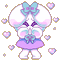 pixel bunny crying heart - Δωρεάν κινούμενο GIF κινούμενο GIF