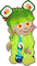 Babyz Girl in Green Sushi Outfit - darmowe png animowany gif