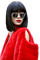 Женщина в  очках - фрее пнг анимирани ГИФ