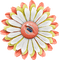 Flower Blume Button white yellow orange - png gratuito GIF animata