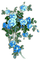 Blue green flowers roses deco [Basilslament] - png gratis GIF animado