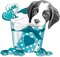 soave deco valentine vase  heart animals dog - Free PNG Animated GIF