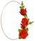 cader oval & rose rouges
