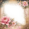frame vintage flowers spring pink gold - 免费PNG 动画 GIF