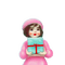 kikkapink vintage christmas pink teal girl baby - безплатен png анимиран GIF