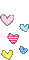 kawaii hearts - Безплатен анимиран GIF анимиран GIF