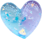 blue purple heart - бесплатно png анимированный гифка