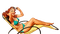 Женщина на пляже - nemokama png animuotas GIF