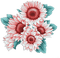 soave deco flowers sunflowers  branch  pink teal - zadarmo png animovaný GIF