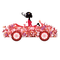 Kaz_Creations Woman-Femme-Silhouette-Car-Flowers - 免费PNG 动画 GIF