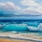 Teal Ocean Background - gratis png geanimeerde GIF