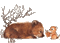 Bear & Chipmunk - Bezmaksas animēts GIF animēts GIF