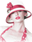soave woman fashion summer hat vintage  pink green - zadarmo png animovaný GIF