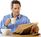 Man Reading Newspaper - ilmainen png animoitu GIF
