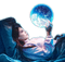 Rena blue Magic Woman Frau - ingyenes png animált GIF