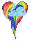 RainbowDash Heart - Nemokamas animacinis gif animuotas GIF