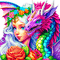 Fantasy Color Rainbow Woman - GIF animado gratis