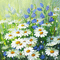 soave background animated flowers daisy field - GIF animé gratuit GIF animé