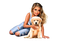 KVINNA OCH HUND----WOMAN AND DOG - bezmaksas png animēts GIF