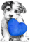 soave valentine deco animals dog heart - png gratis GIF animado