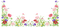 kikkapink border frame flowers summer spring - bezmaksas png animēts GIF