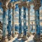 Sea and Pillars Stained Glass - ingyenes png animált GIF