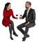couple-sitting-and-drinking-wine - PNG gratuit GIF animé