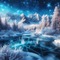 Winter Landscape with Crystal Lake - png ฟรี GIF แบบเคลื่อนไหว