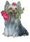 dog with rose  by nataliplus - GIF animado grátis Gif Animado