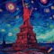 Red Statue of Liberty - gratis png animerad GIF