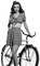 woman with bicycle bp - gratis png animeret GIF