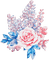 soave deco branch flowers rose vintage pink blue - PNG gratuit GIF animé