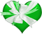 soave deco valentine bow heart  black white green - безплатен png анимиран GIF