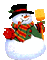 Snow man - Free animated GIF