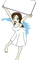 Angel with Blank Sign No Background - δωρεάν png κινούμενο GIF