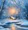 Rena blue Winter Hintergrund Background