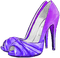soave deco shoe fashion  black white purple - PNG gratuit GIF animé