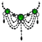 Gothic.Choker.Necklace.Black.Green - PNG gratuit GIF animé
