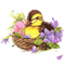 Entchen, Küken, Korb, Eier, Ostern - gratis png geanimeerde GIF