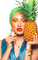 Woman and Pineapple - δωρεάν png κινούμενο GIF