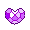 Pixel February Birth Stone Heart - gratis png animeret GIF