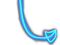neon blue devil tail - Бесплатный анимированный гифка