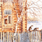 soave background animated winter vintage house cat - Bezmaksas animēts GIF animēts GIF