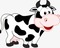 Petite vache blanche et noire - PNG gratuit GIF animé