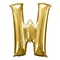 Letter W Gold Balloon