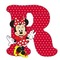 image encre lettre R Minnie Disney edited by me - png gratuito GIF animata