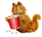 Kaz_Creations Cartoons Cartoon Garfield With Popcorn - png ฟรี GIF แบบเคลื่อนไหว
