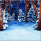 kikkapink animated winter forest snow background - GIF animé gratuit GIF animé