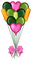Ballon Rose Vert Jaune St-Patrick:) - бесплатно png анимированный гифка