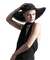 Kaz_Creations Woman Femme Black Hat - фрее пнг анимирани ГИФ
